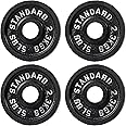 Fitvids Cast Iron Plate Weight Plate for Strength Training and Weightlifting, Olympic or Standard, Multiple Sizes