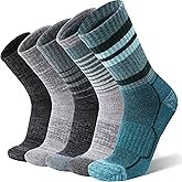ANTSANG Merino Wool Hiking Socks for Men & Women 5 Pairs Thermal Warm Winter Thick Cushion Moisture Wicking Crew Boot Socks