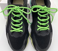 LHXVQZW 55" Green Shoelaces Solid Color Round Shoe