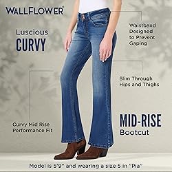 WallFlower Luscious Curvy Bootcut Mid-Rise Insta