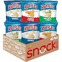 Ruffles Potato Chips Variety Pack, 40 Count