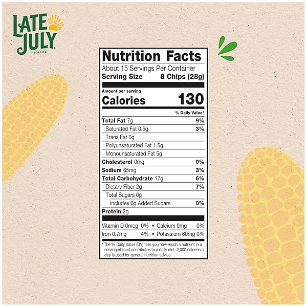 LATE JULY SEA SALT ORGANIC TORTILLA CHIPS, 14.75 OZ BAG