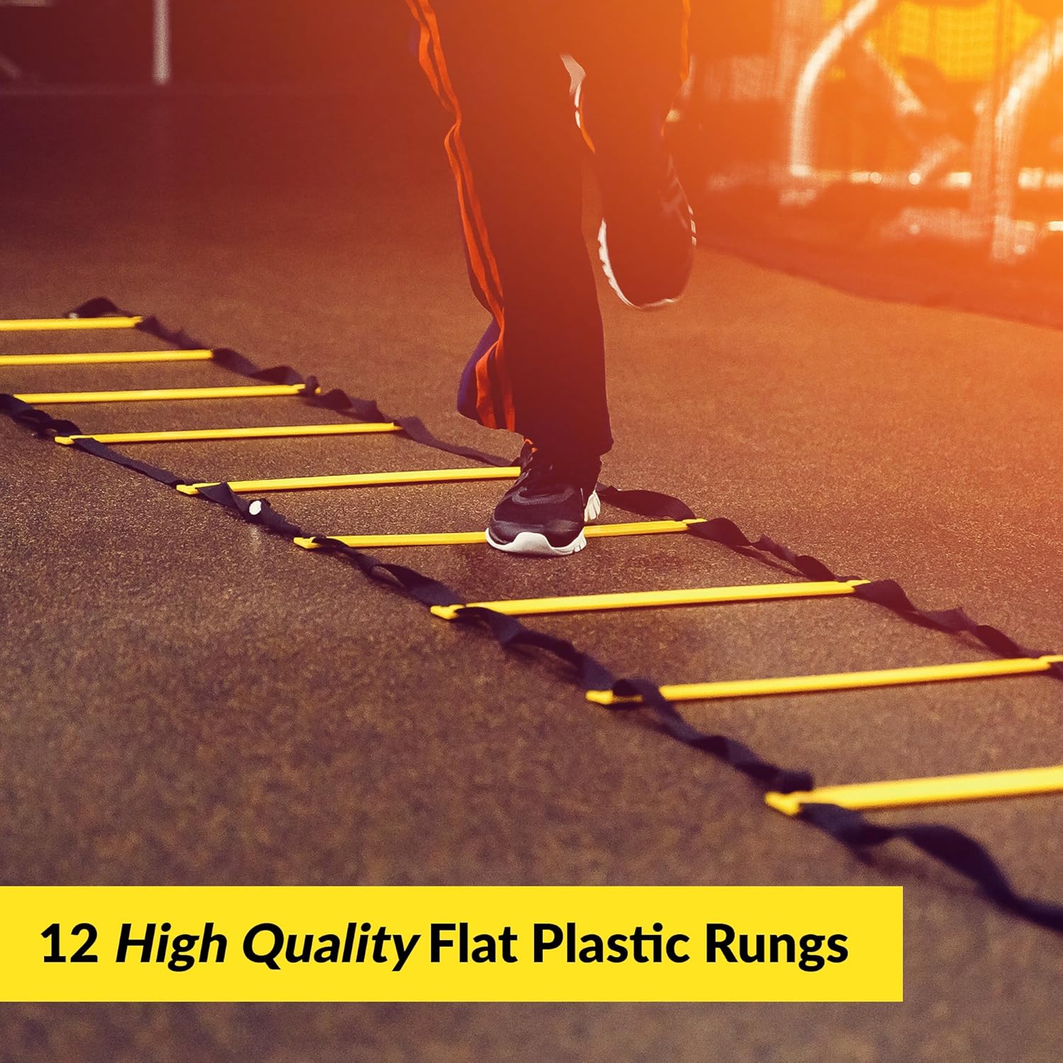 Trained Agility Ladder Bundle 6 Sports Cones, Agility Drills eBook and Carry Case : Sports & Outdoors