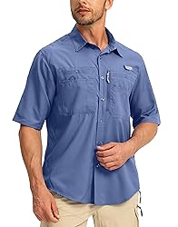 Men's Fishing Shirts with Zipper Pockets UPF