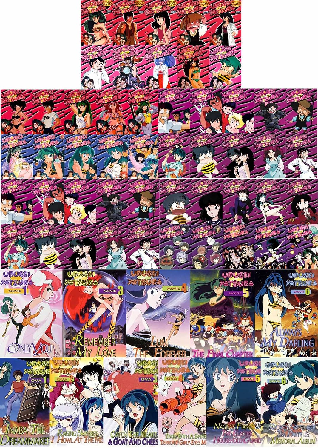 Urusei Yatsura Collection TV Series,OVA, Movies 1,36
