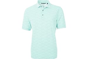 Cutter & Buck Men's Short Sleeve Virtue Eco Pique Botanical Print Polo Shirt