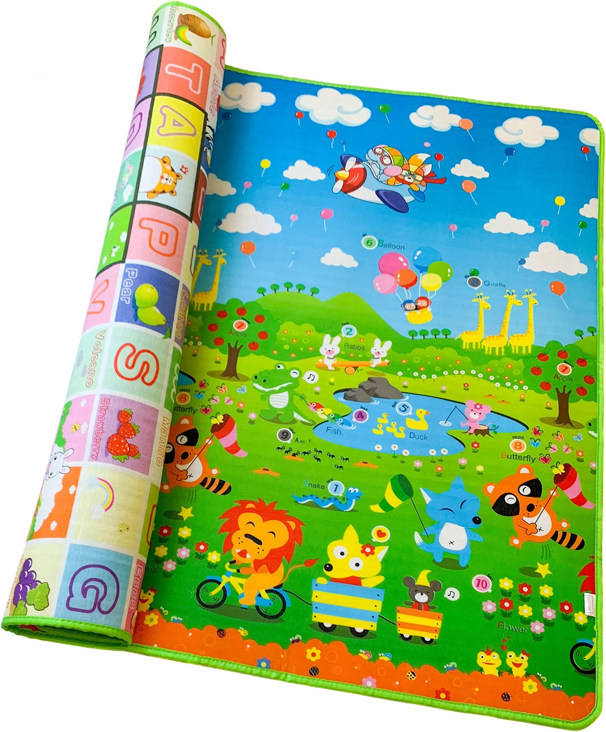 Baby Play Mat Kids Games Foam Floor Cushion, Baby Walker Outdoor Toys for: Babies Toddlers Children, Boys and, Girls with Bag 200x180x1cm Large Rug Fun Activity, Baby Gifts Jigsaw Puzzle