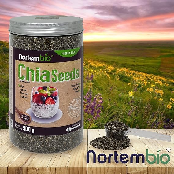 Semillas de Chia (Salvia hispanica) NortemBio 900g, Calidad ...