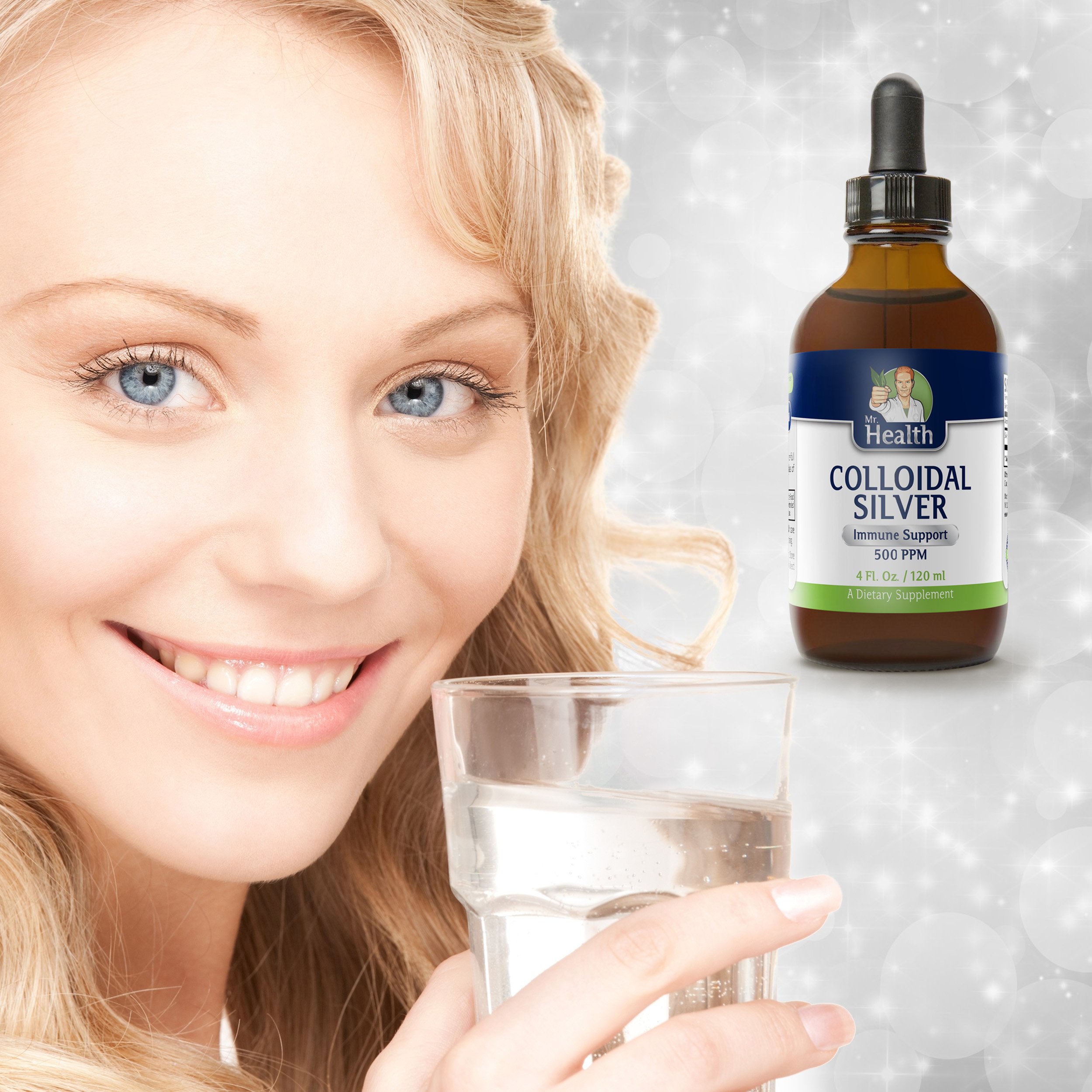 Mr. Health Colloidal Silver Dietary Mineral Supplement for Immune