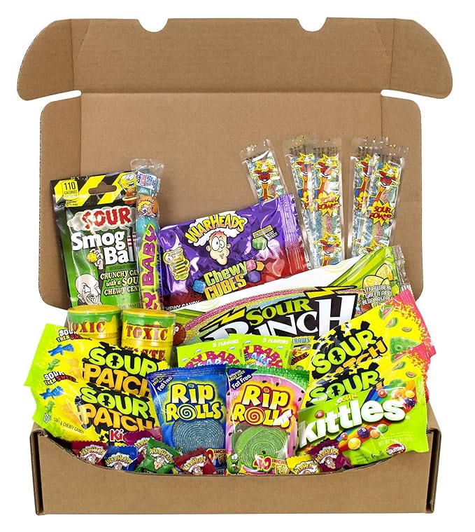 The Ultimate Variety Sour Box 30 Piece Assortment Of The Worlds Most Sour Candy