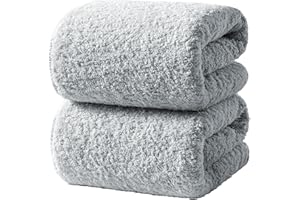 REDKISS Ultra-Plush Bath Towel Set - 900GSM Premium Thick Cotton for Bathroom & Spa, Super Absorbent Bath Sheets with No Shedding (2-Piece Bath Twoel Set for Adults, Luxury Hotel & Home Use)-Blue lime