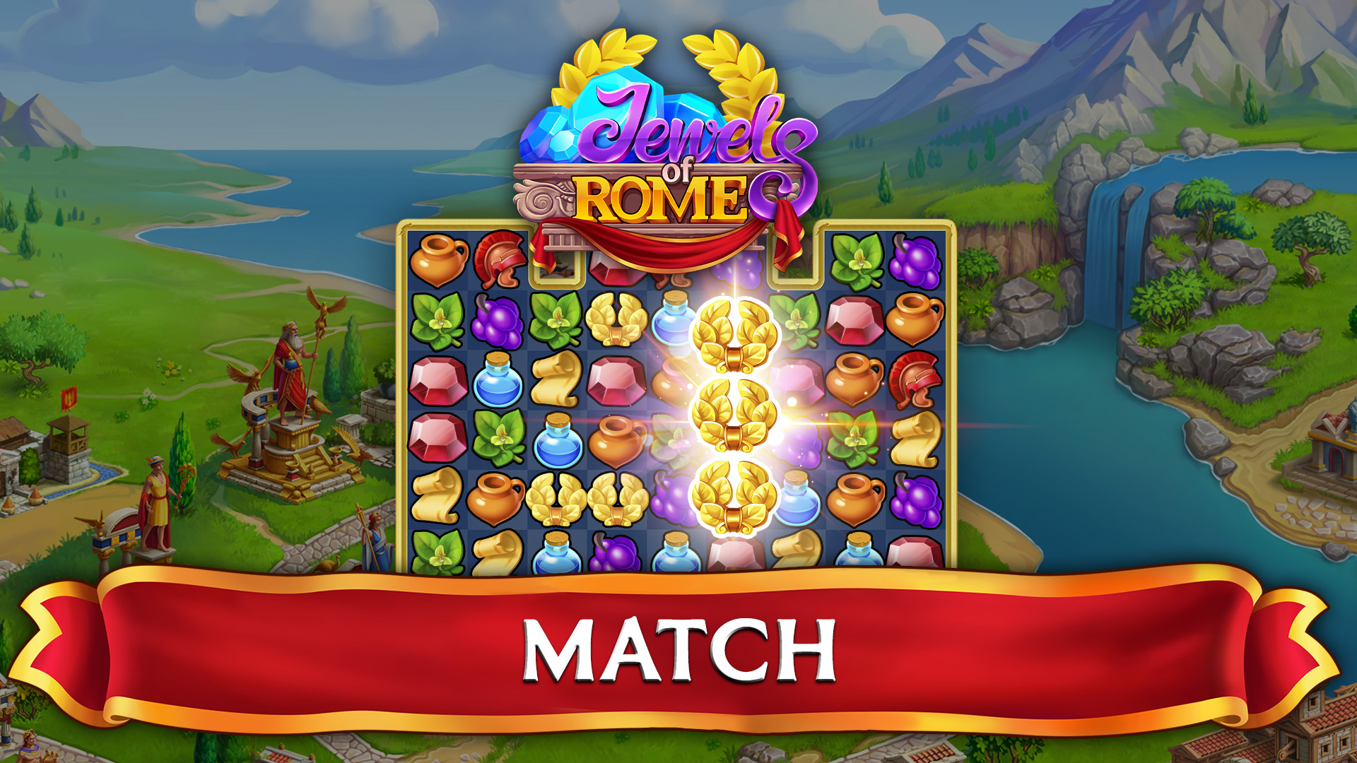 Jewels of Rome Match 3 Puzzle and City Building GameAmazon.co.ukAppstore for Android