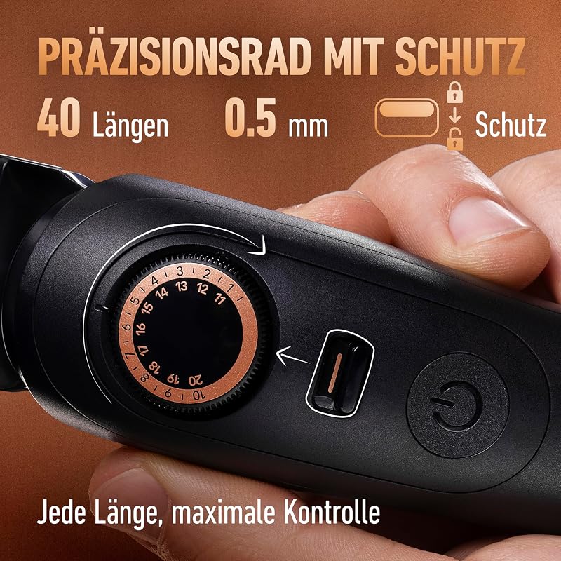 Elektrischer Bartschneider Herren PRO, Schwarz