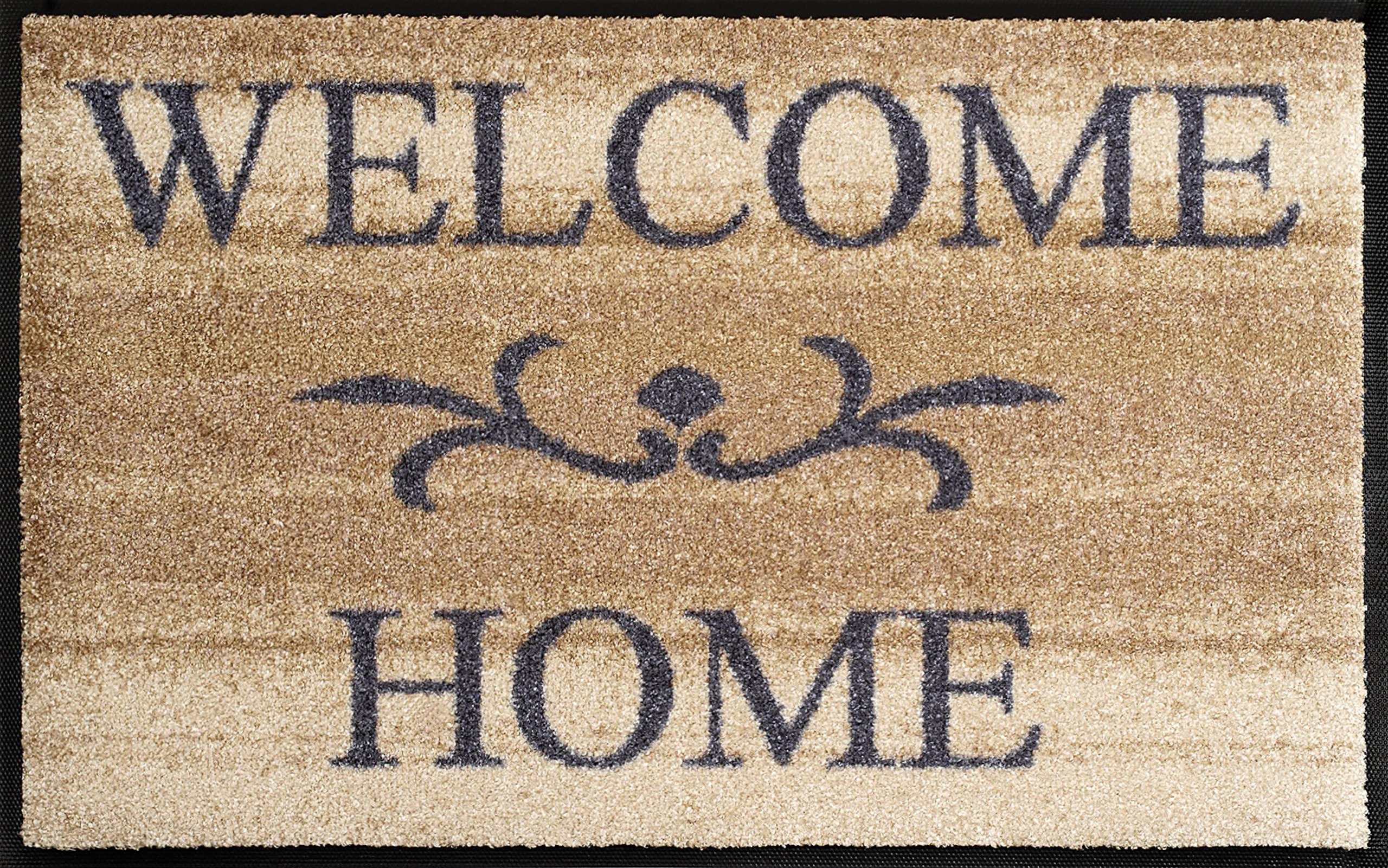 Wash + Dry 009610 Door Mat 50 x 75 cm with Home Motif Beige โ image 1