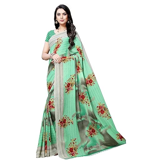 Kashvi sarees Georgette with Blouse Piece Saree (1504_Multicoloured_One Size)