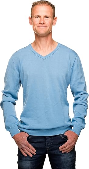 baby blue v neck sweater