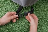 FiNeWaY Deluxe Waterproof Firepit Cover with Drawstring Cord - Grey view 4