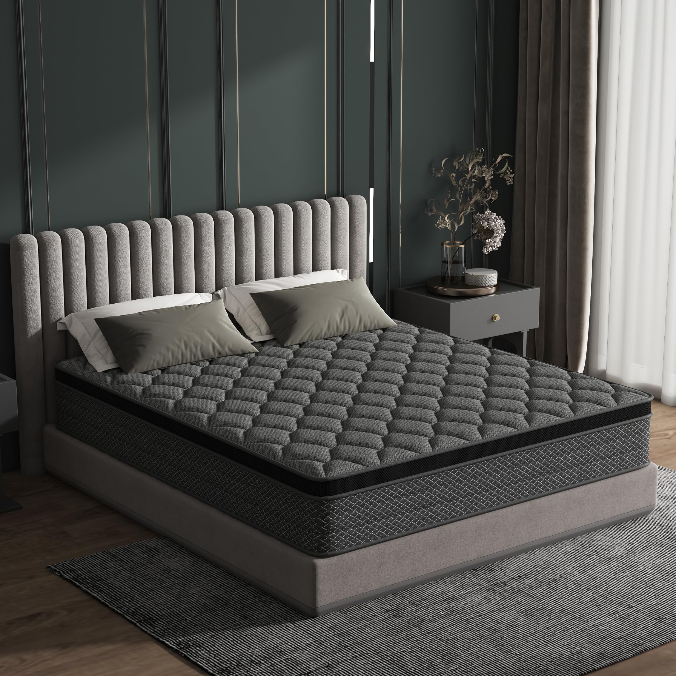 Photo 1 of *FACTORY SEALED* DAJIYUHC Queen Mattress, 14 Inch Hybrid Mattress in a Box, Memory Foam and Pocket Springs, Medium Plush Feel with Motion Isolating, CertiPUR-US Certified, Fiberglass Free -365-Night Trial