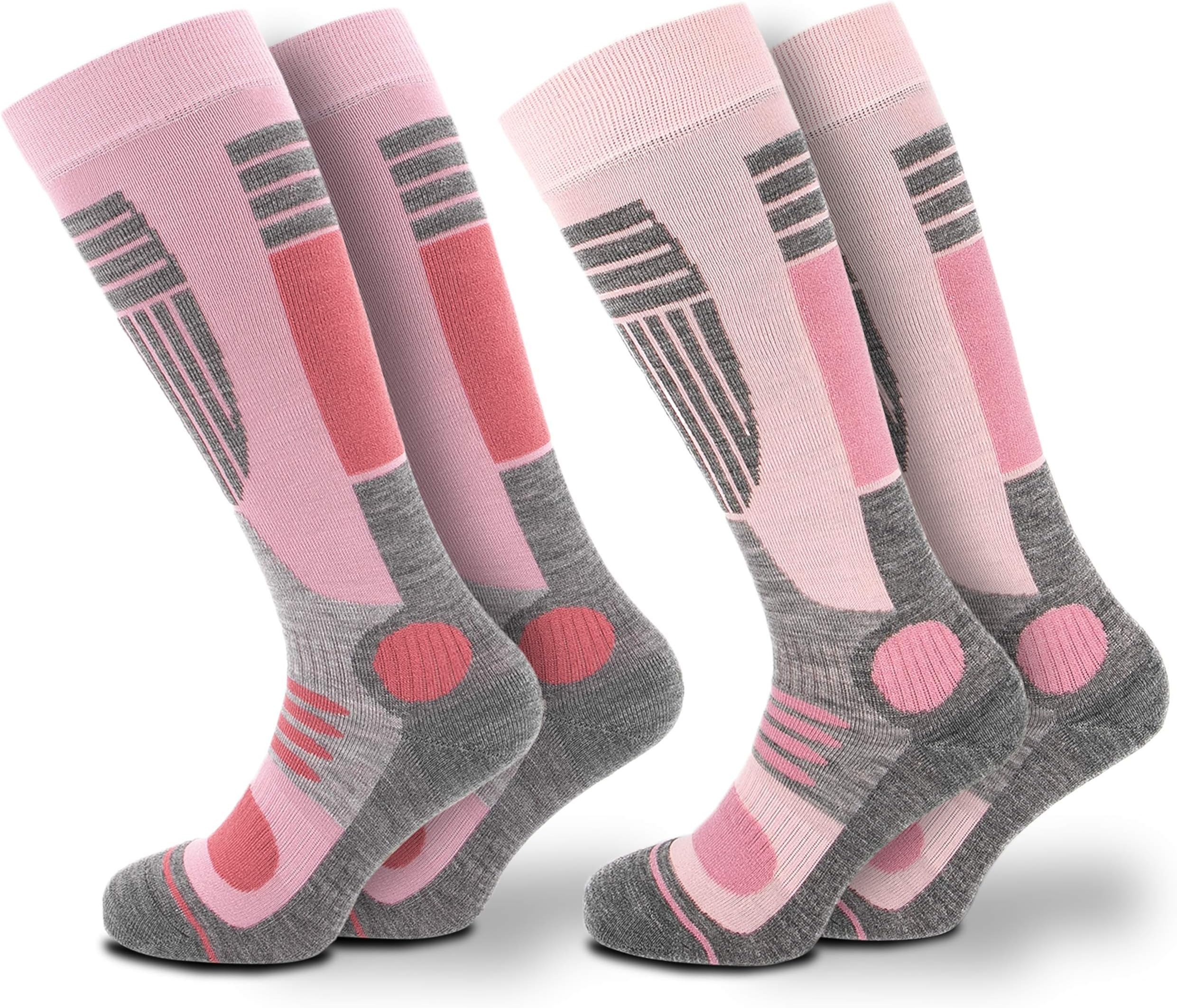 Occulto 2 Pairs of Ski Socks for Women | Thick Womens Thermal Socks | Snow and Winter Warm Long Socks for Ladies | Skiing Snowboard and Hiking Knee High Socks