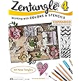 Zentangle 4, Expanded Workbook Edition: Working with Colors & Stencils (Design Originals) 40 Original Tangles, Easy Techniques for Beginners, Shading, Practice Exercises, Beautiful Examples, and More