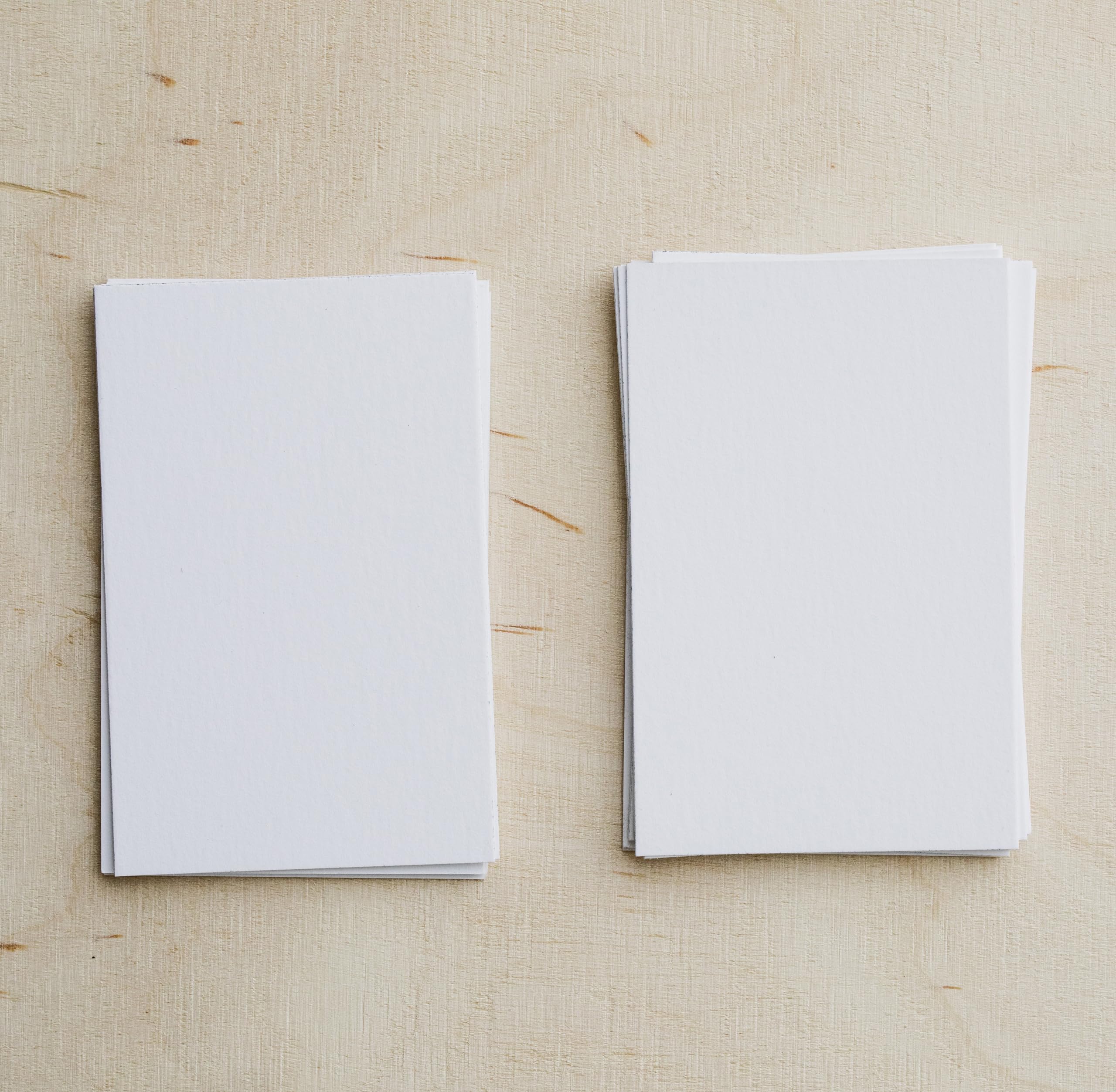 Photo 1 of 3,5x5" Small Blank White Cards (Set of 100) - Thick, Heavy, Plain White Card Stock for Writing, Stamping, Drawing - Make Your Own Note, Thank You, Index Cards.