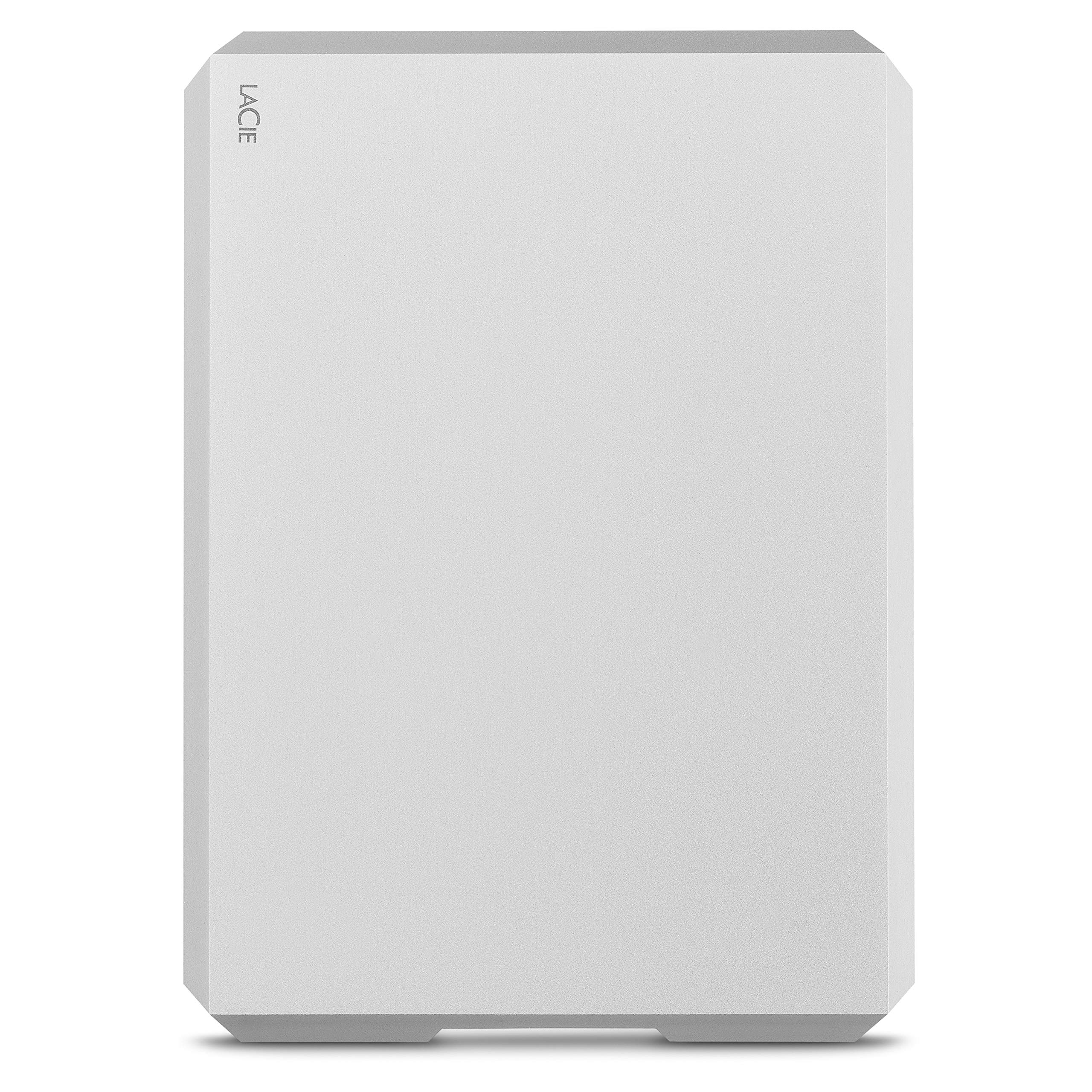 LaCie Mobile Drive, 4TB , External Hard Drive, Moon Silver, USB-C, PC Mac iPad & iPhone, Data Rescue Service (STHG4000400)