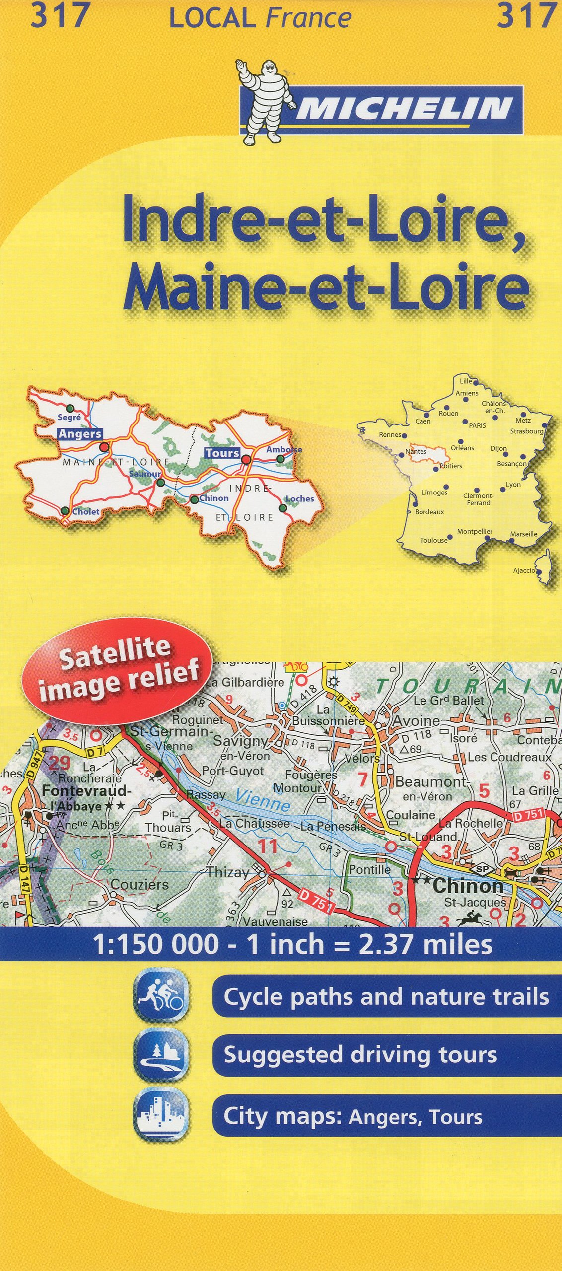 Amazon Fr Michelin Indre Et Loire Maine Et Loire 317 France Michelin Travel Publications Livres