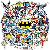 Superhero Stickers for Water Bottles – 50PCS Cartoon Stickers for Kids, Teens, Adults – Waterproof Vinyl Decal Sticker for Laptop, Phone, Skateboard, Scrapbook, Party Favors, Gifts