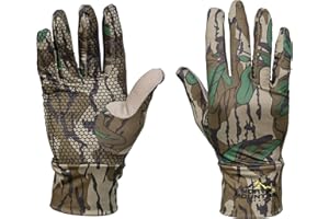 North Mountain Gear Mossy Oak Mens Lightweight Camo Hunting Gloves