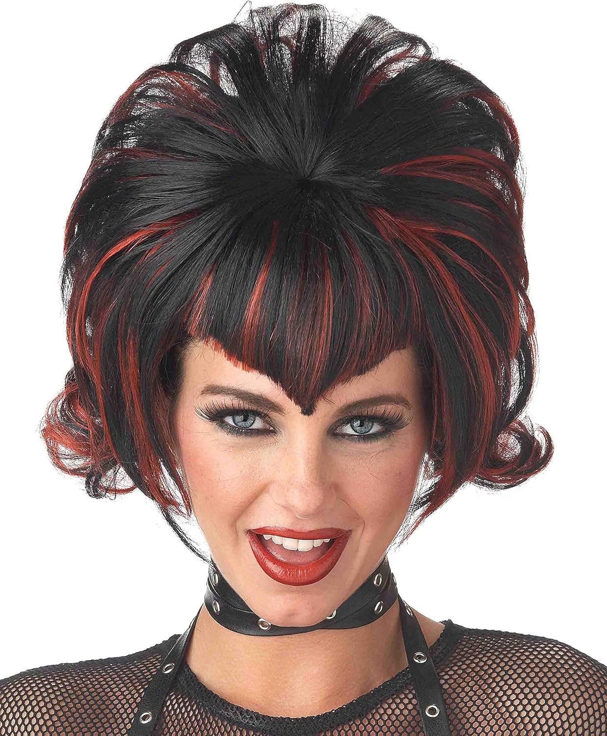 Short Layered Gothic Wig Vampiress Sorceress Witch Costume Accessory Color Red