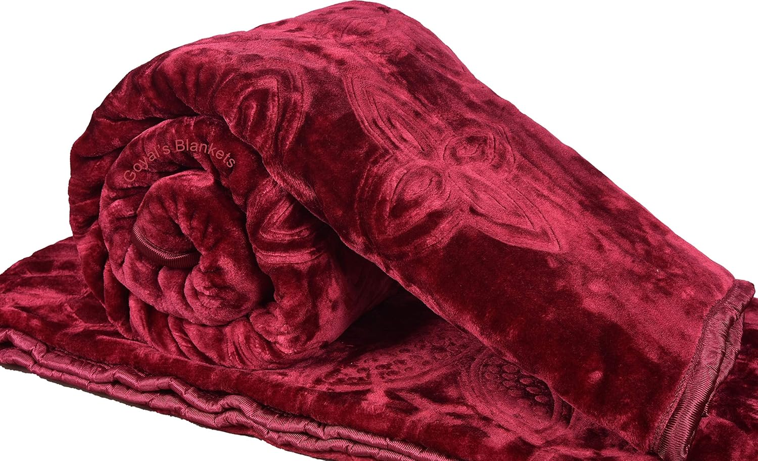 Buy Goyal's® Polyester Mink Single Bed Blanket Maroon (Pack of 1