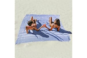 ANTFUNY Giant Huge Thin Boho Throw Blanket Turkish Beach Blanket Towel Jumbo Extra Large XL XXL Big Oversized Outdoor Picnic Accessories Travel Essentials for Family Camping Gears Must Haves Yard Mat Navy