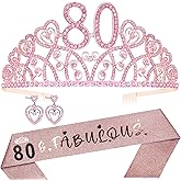 80th Birthday Decorations for Women,80th Birthday,Happy 80th Birthday Decorations,80th Birthday Gifts for Women,80th Birthday Tiara,80th Birthday Sash,80th Birthday Sash And Crown,Happy 80th Birthday
