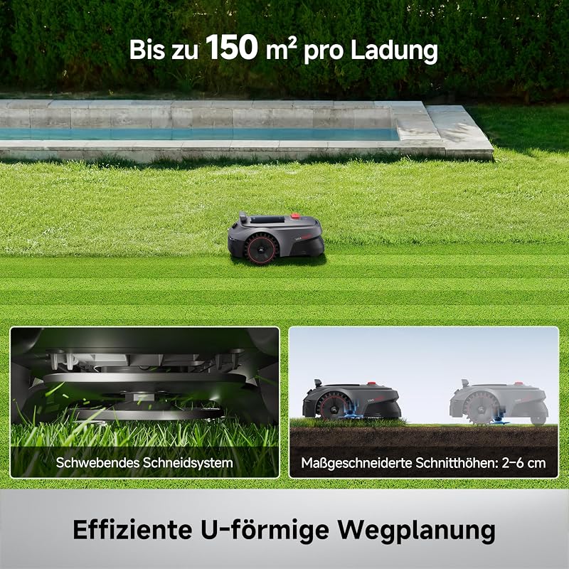ViAX 500 Mähroboter ohne Begrenzungskabel, 360°-LiDAR & Dual-KI-Vision