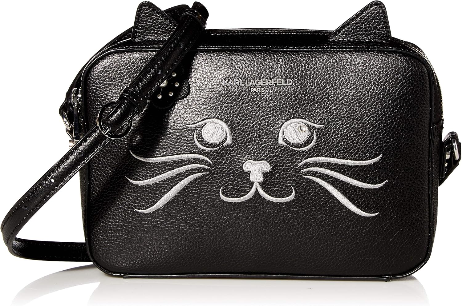 Karl Lagerfeld Paris Maybelle Camera Crossbody, BLACK/SILVER Buy