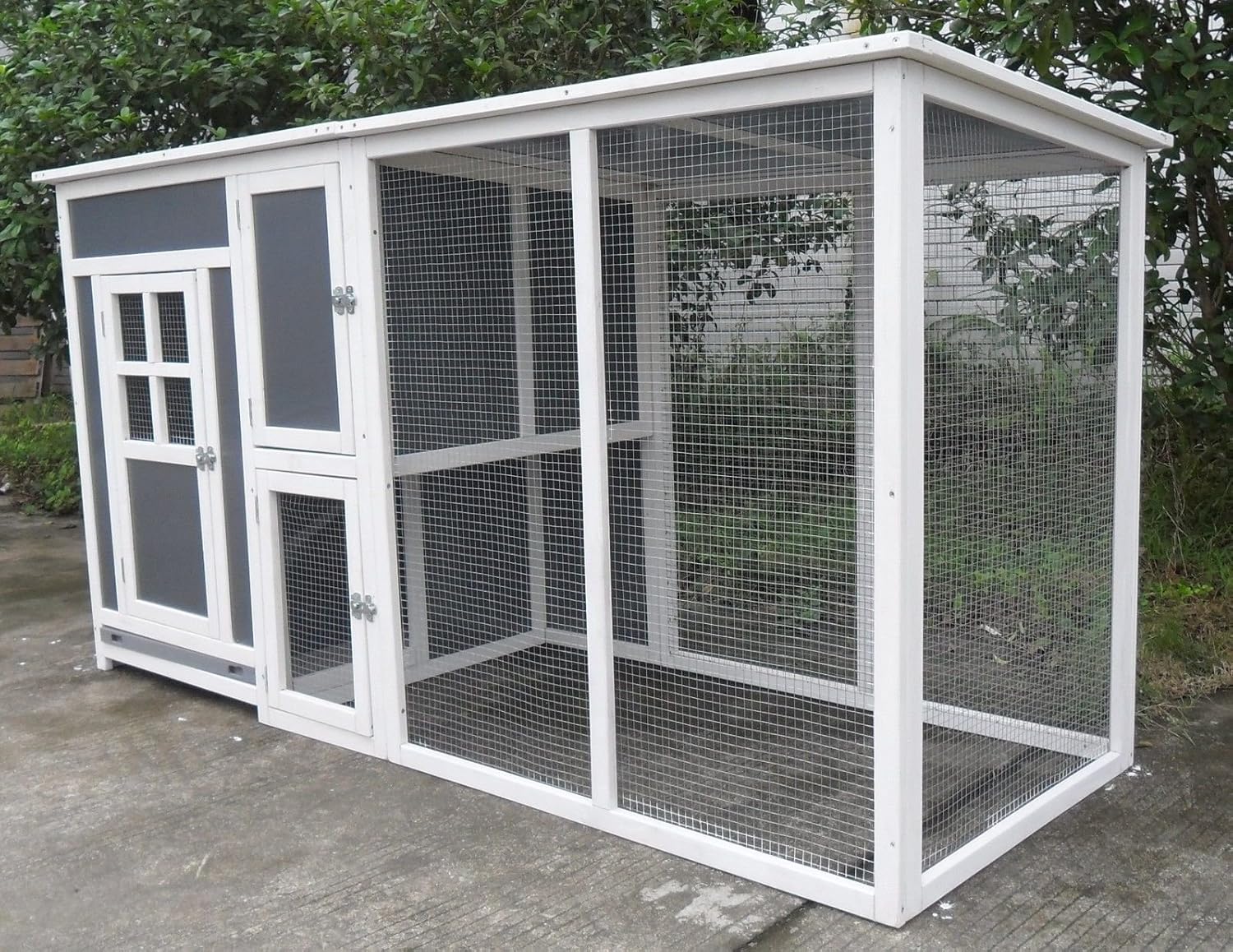 Amazoncom Alitop 78 Wood Frame Plastic Chicken Coop Backyard