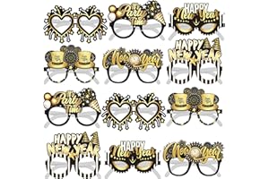 KatchOn, 2026 Glasses New Years - Pack of 12 | New Years Eve Glasses, New Years Eve Party Supplies 2026 | Happy New Years Decorations 2026 | NYE Party Favors, NYE Decorations 2026