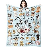 Dog Blanket Gifts for Women Girls Soft Flannel Dog Throw Blanket Dogs Gifts for Dogs Lovers Birthday Gifts Bedding Decor for Kids Adults All Season 50" x 40"
