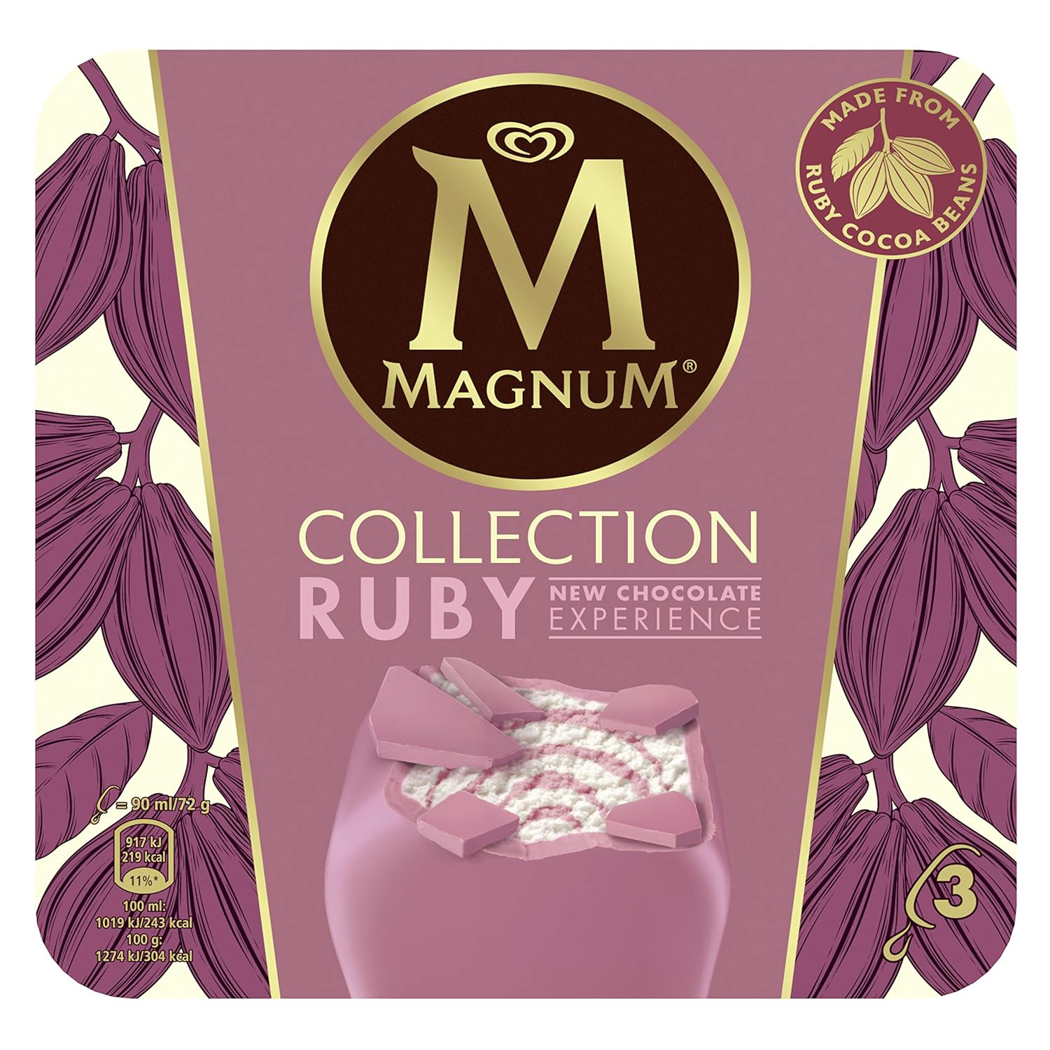 Magnum Eis Collection Ruby 3 X 90 Ml Amazon De Lebensmittel Getranke