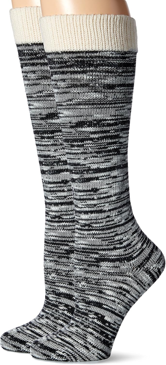 Wool IQ Women's Warm Knee High Sock 2Pack, black, gray, 911 at Amazon