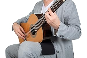 ALBA GUITAR BEADS Alba GB non-slip neoprene band for classical guitar, size large, black, anti-slip for classical guitarists and for flamenco guitarists