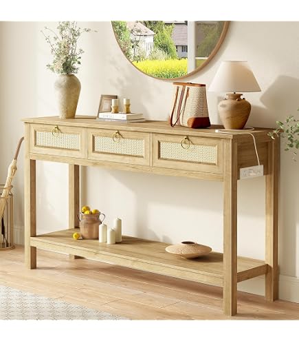 thumbnail image 2 of Custom Built Unfinished 24" Pine Sofa Table With Drawer – Beveled Edge Tapered Leg 2 of 4