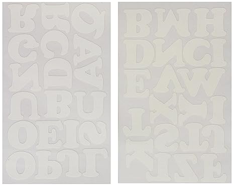 Dritz aus weichem Stoff Flock Buchstaben zum Aufbügeln, cooper-white