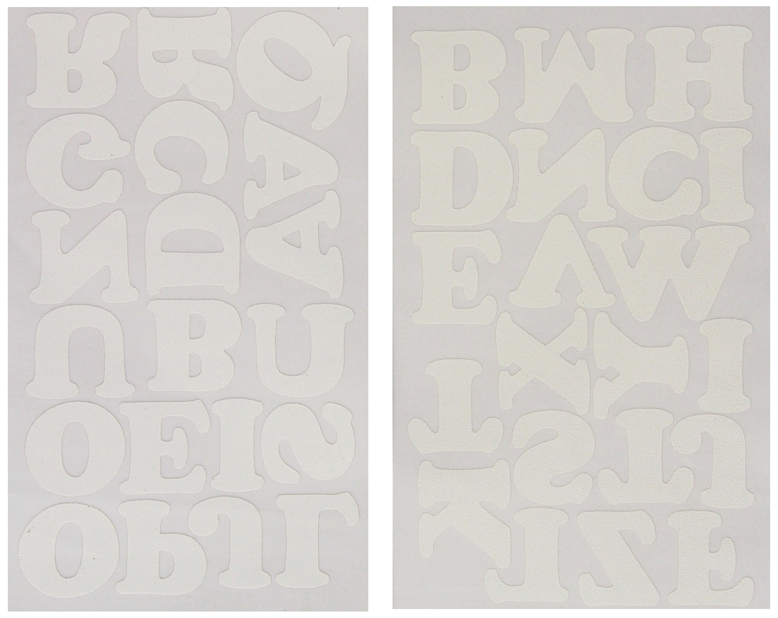 Dritz Fabric Soft Flock Iron-On Letters 1.5-inch Cooper-White