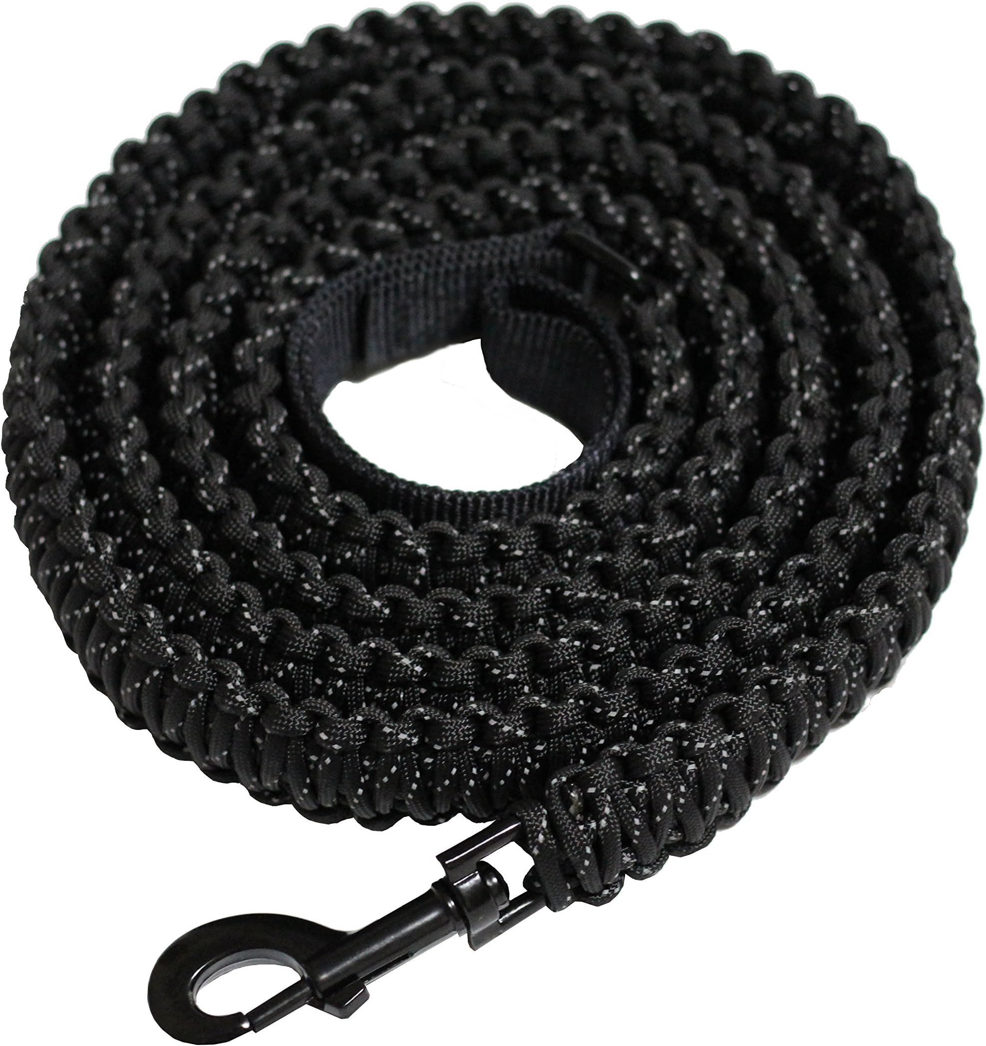 HLHRainbow Durable 550lb Paracord Dog Leash with Metal Hook-Handemade 7.5 Feet Long Walking and Training Dog Leash for Large Dog