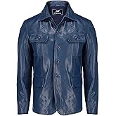 Jild Lambskin Leather Jacket Men Casual Coat – Notched Collar Classic Bond’s Style Ultimate Leather Blazer for Men