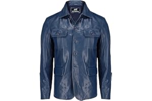 Jild Lambskin Leather Jacket Men Casual Coat – Notched Collar Classic Bond’s Style Ultimate Leather Blazer for Men