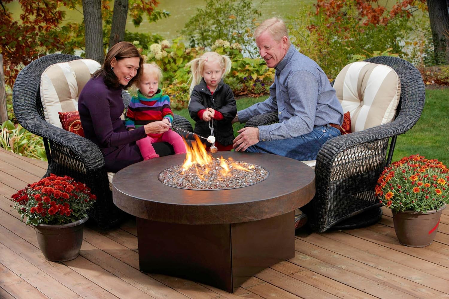Oriflamme Savanna Stone Gas Fire Pit Table (42" Diameter) Amazon.ca