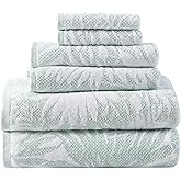 Tommy Bahama - Bath Towels, Soft & Highly Absorbent Cotton Terry, Oeko-Tex Certified (Lago Palm Sage Green, 6-Piece)