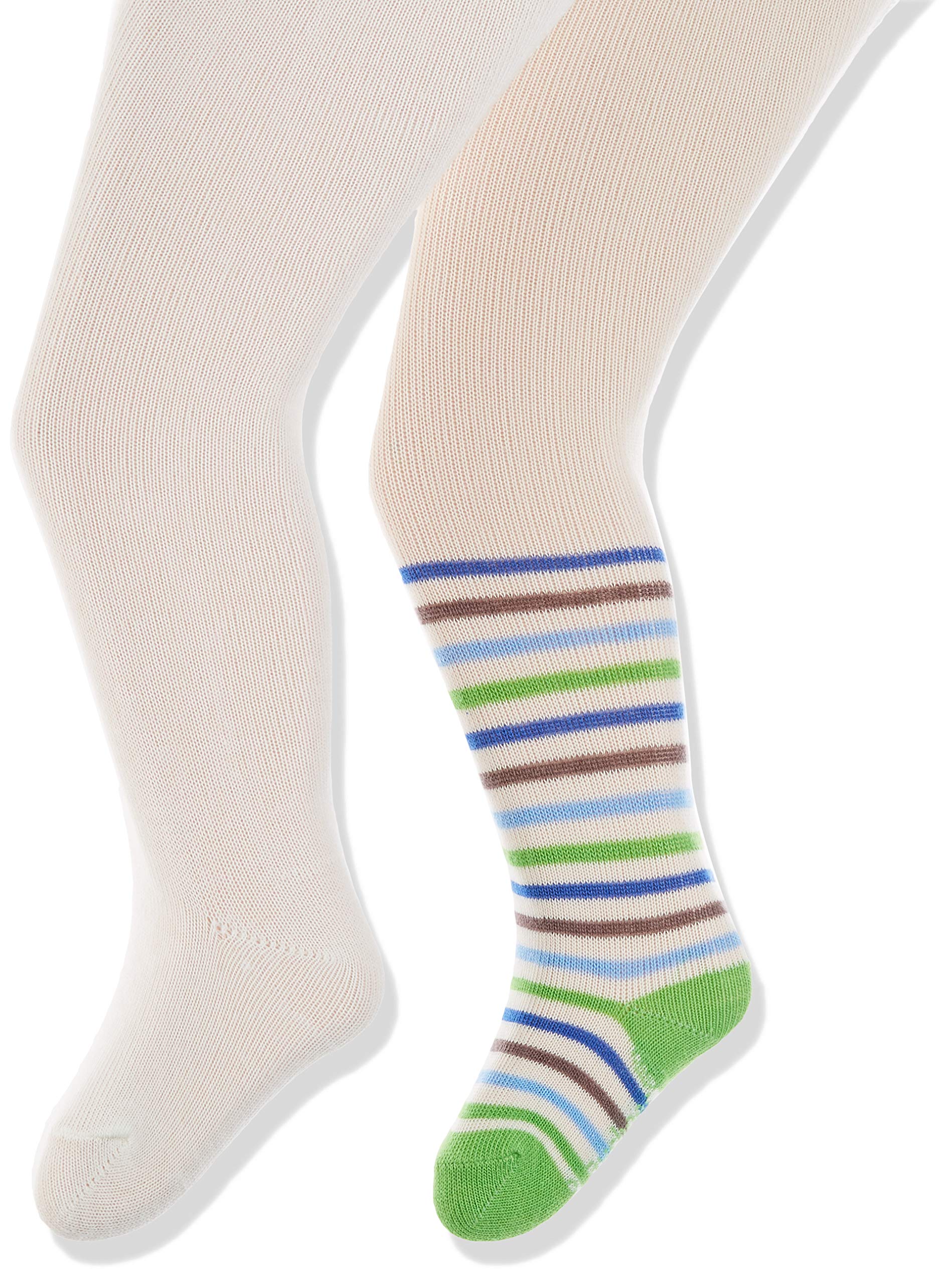 Playshoes Unisex Baby Turtle Tights, Pack of 2 498897, 900 - Beige, 122-128